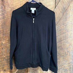 Talbots Black Full Zip Long Sleeve Jacket Size 1X